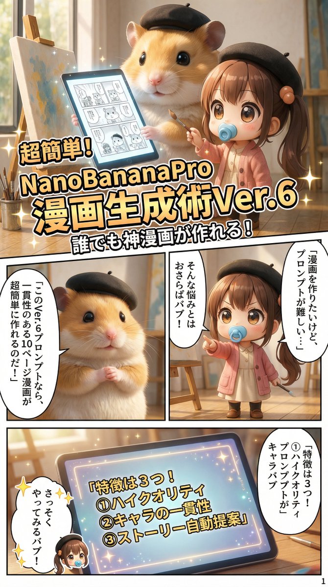10+页漫画创作提示 生成效果示例
