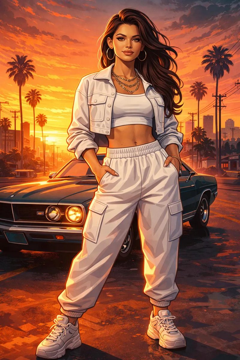 GTA 加载屏幕风格都市别致插画 生成效果示例