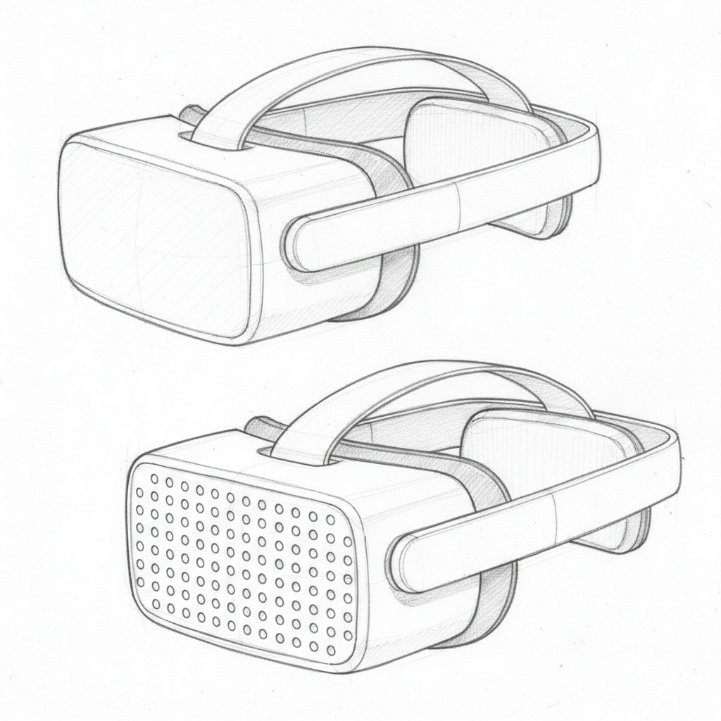 Dieter Rams 灵感 VR 耳机草图 生成效果示例