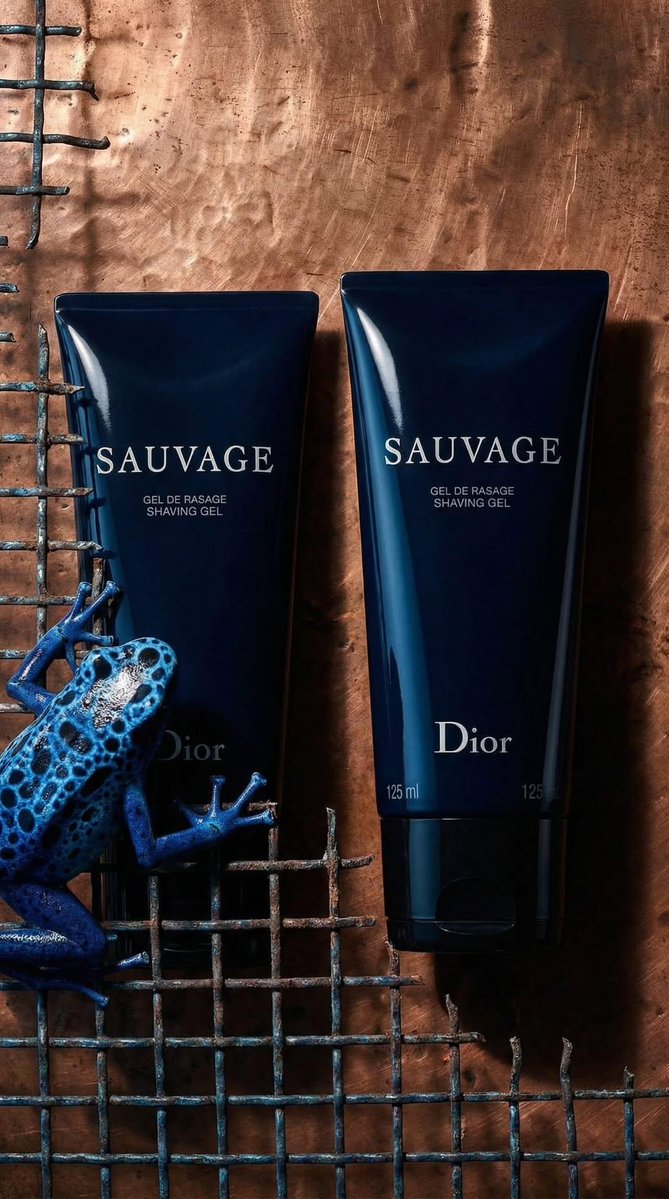 Dior Sauvage 剃须凝胶奢华产品摄影 生成效果示例