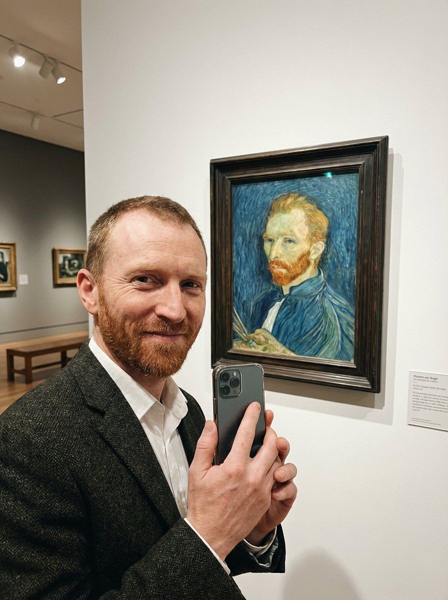 梵高博物馆自拍提示 生成效果示例