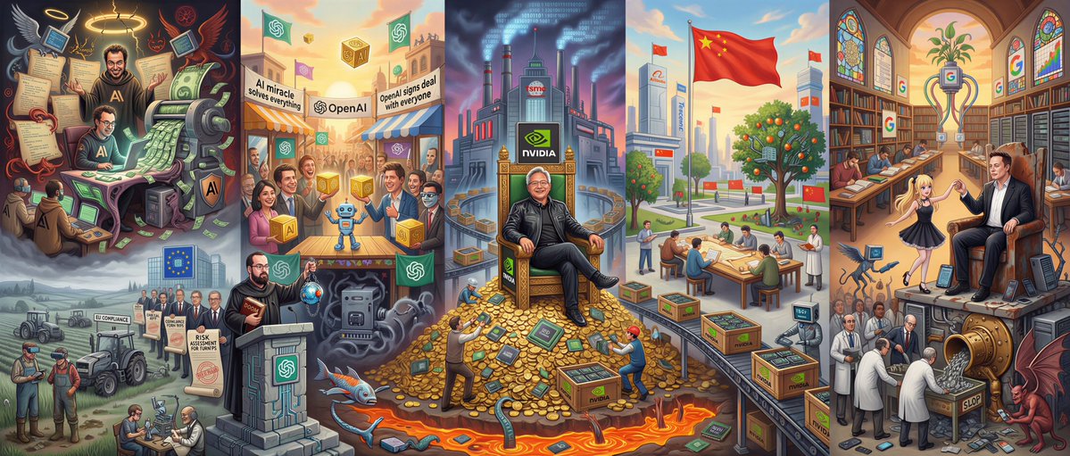 Hieronymus Bosch风格的AI未来绘画 生成效果示例