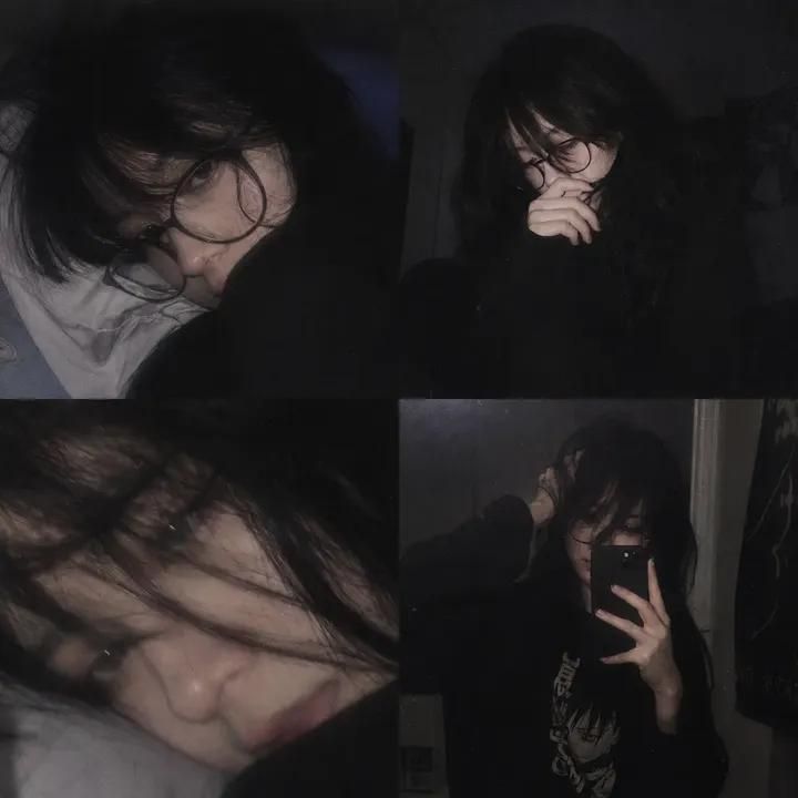 黑暗 Grunge Emo 女孩拼贴 生成效果示例