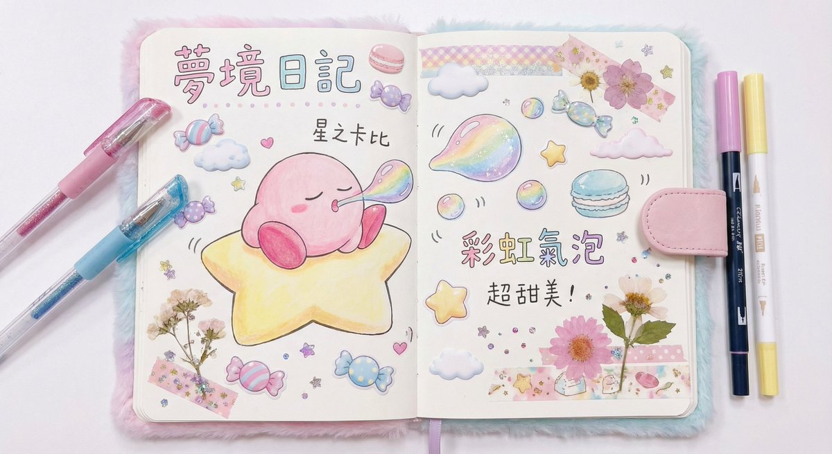 卡比吹泡泡的梦想日记 生成效果示例