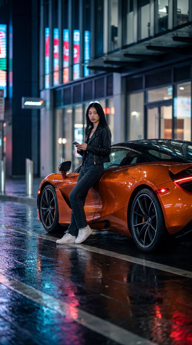 电影迈凯伦 720S 夜间摄影 生成效果示例