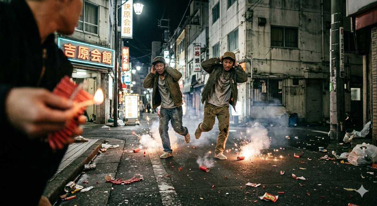 吉原堂火灾现场 生成效果示例